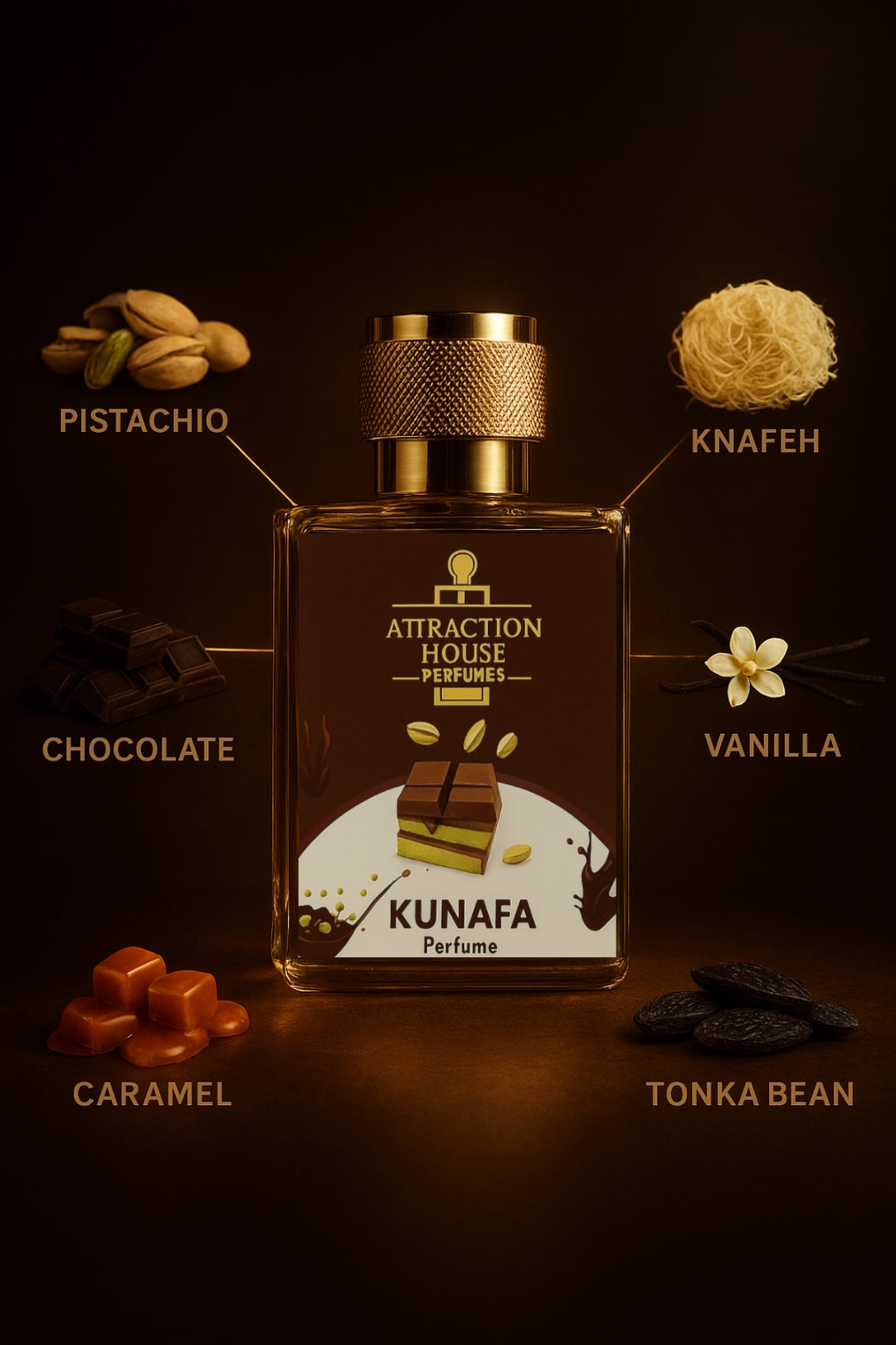 A Dubai Kunafa Chocolate perfume
